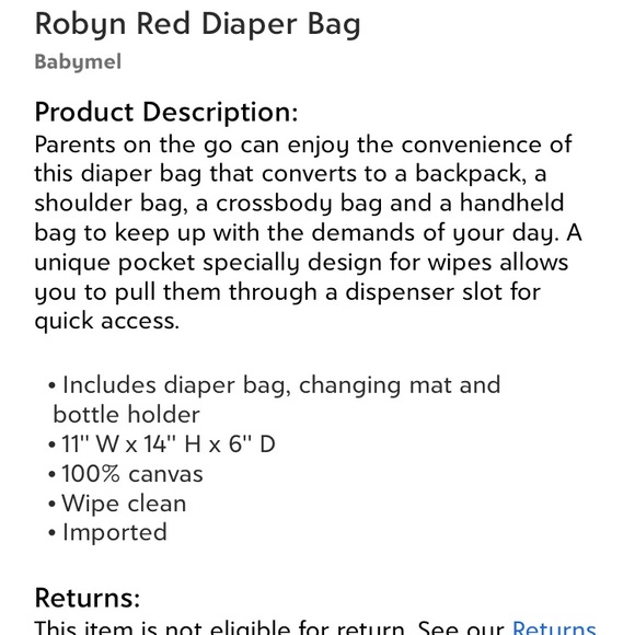 Babymel Diaper Backpack - Picture 6 of 7